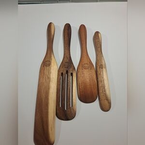 Mad Hungry Original 4-Piece Acacia Spurtle Set Natural Wood